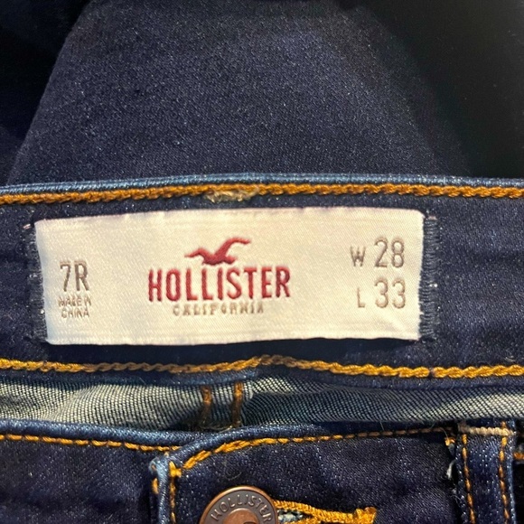 Hollister Dark Wash Straight Leg Jeans - Picture 2 of 6